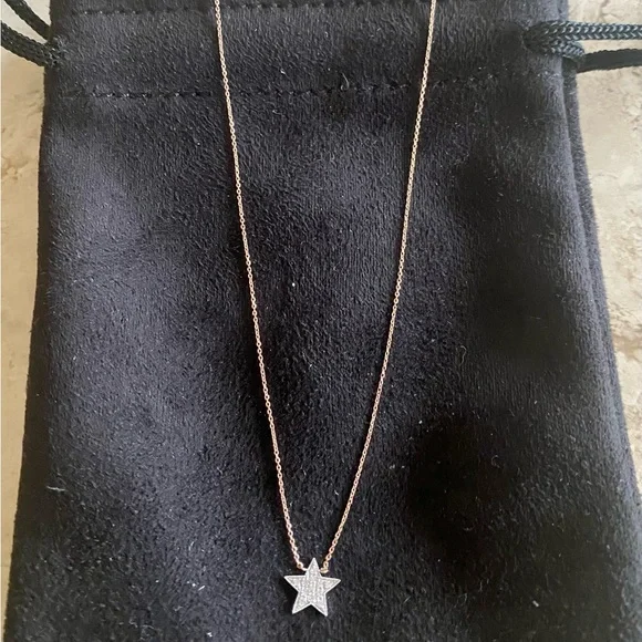 Dana Rebecca Julianne Himiko Diamond Star Rose Gold Necklace - Picture 3 of 6